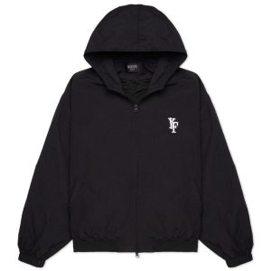 Чёрная ветровка бомбер унисекс с капюшоном Your Fate из полиэстера